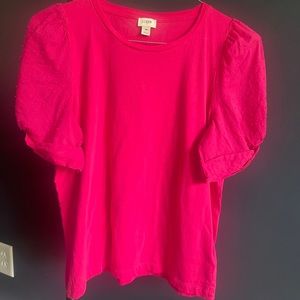Pink J Crew Top size medium